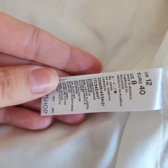 Topshop Women's Open Front Blazer with Floral Print, Size 8 - Picture 5 of 6